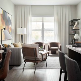 living area with easy access to other rooms